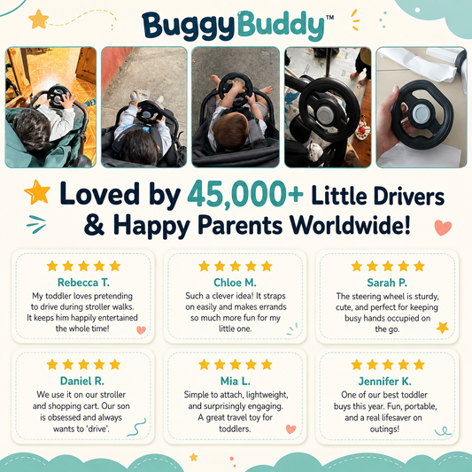 BuggyBuddy™ - Baby stroller steering wheel