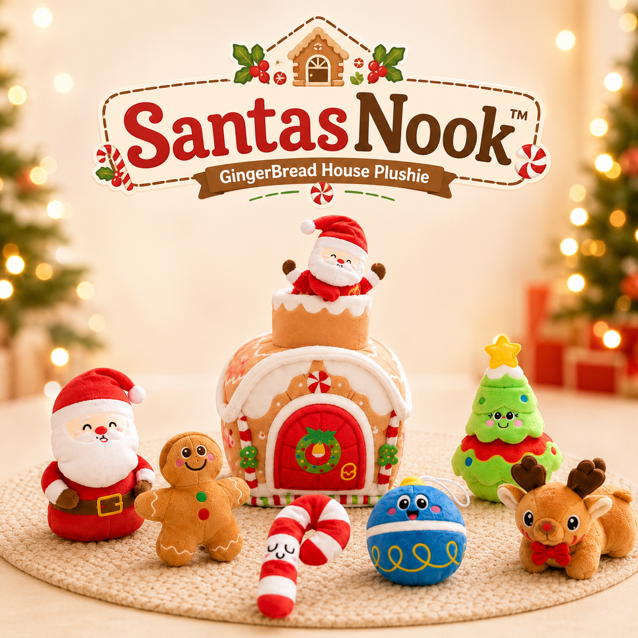 SantasNook™ - GingerBread House Plushie