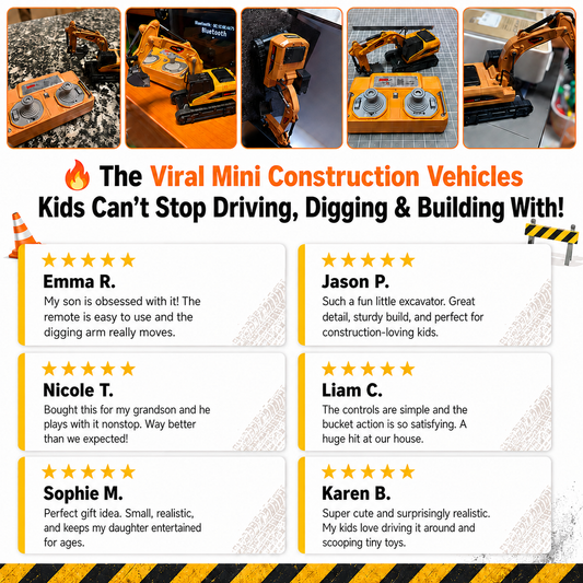 DiggaBot™ - Realistic Mini Remote Construction Vehicles