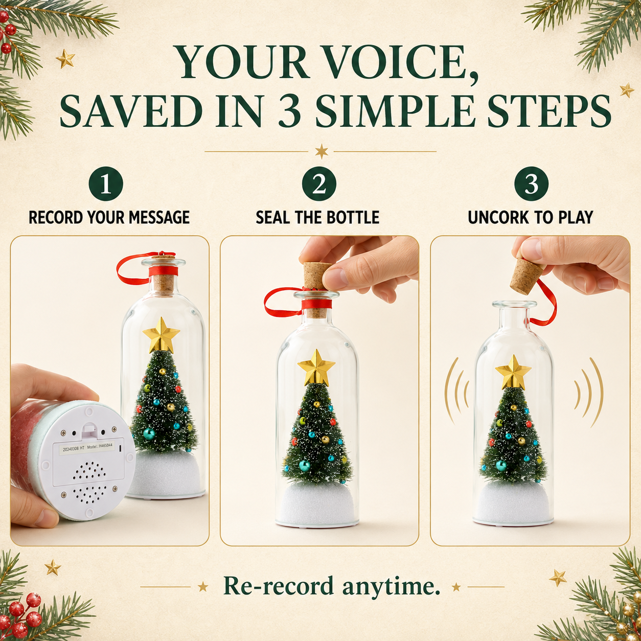 WhisperTree™ - Record a Message Christmas Tree
