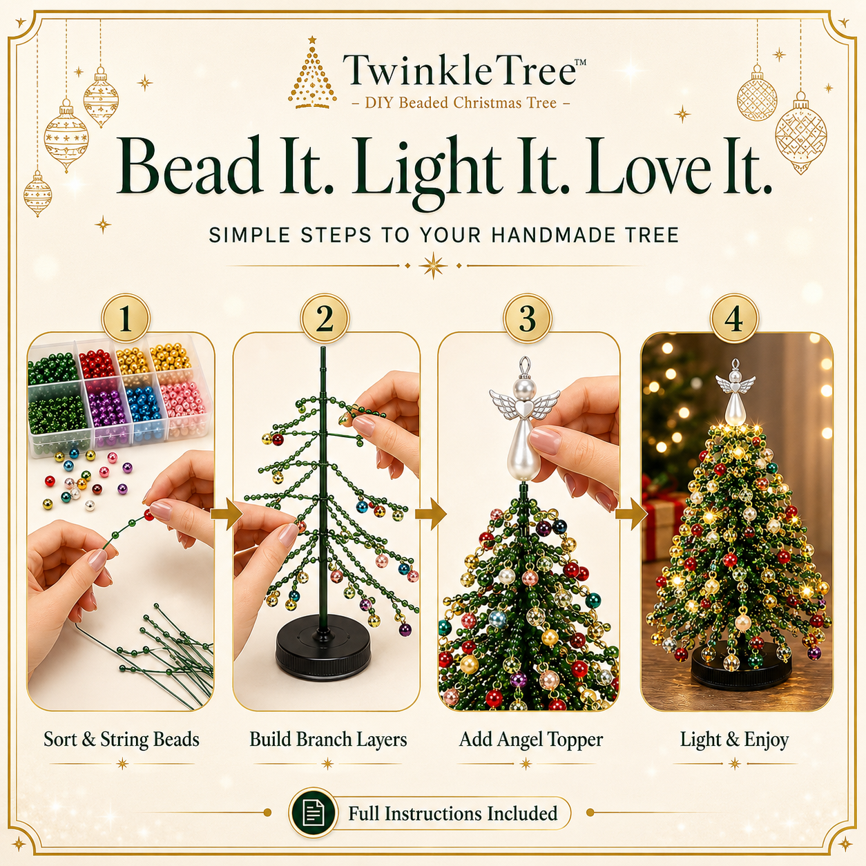 TwinkleTree™ - DIY Beaded Christmas Tree