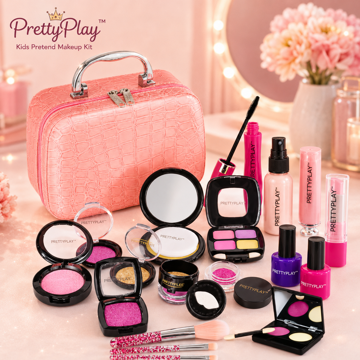 PrettyPlay™ - Kids Pretend Makeup Kit