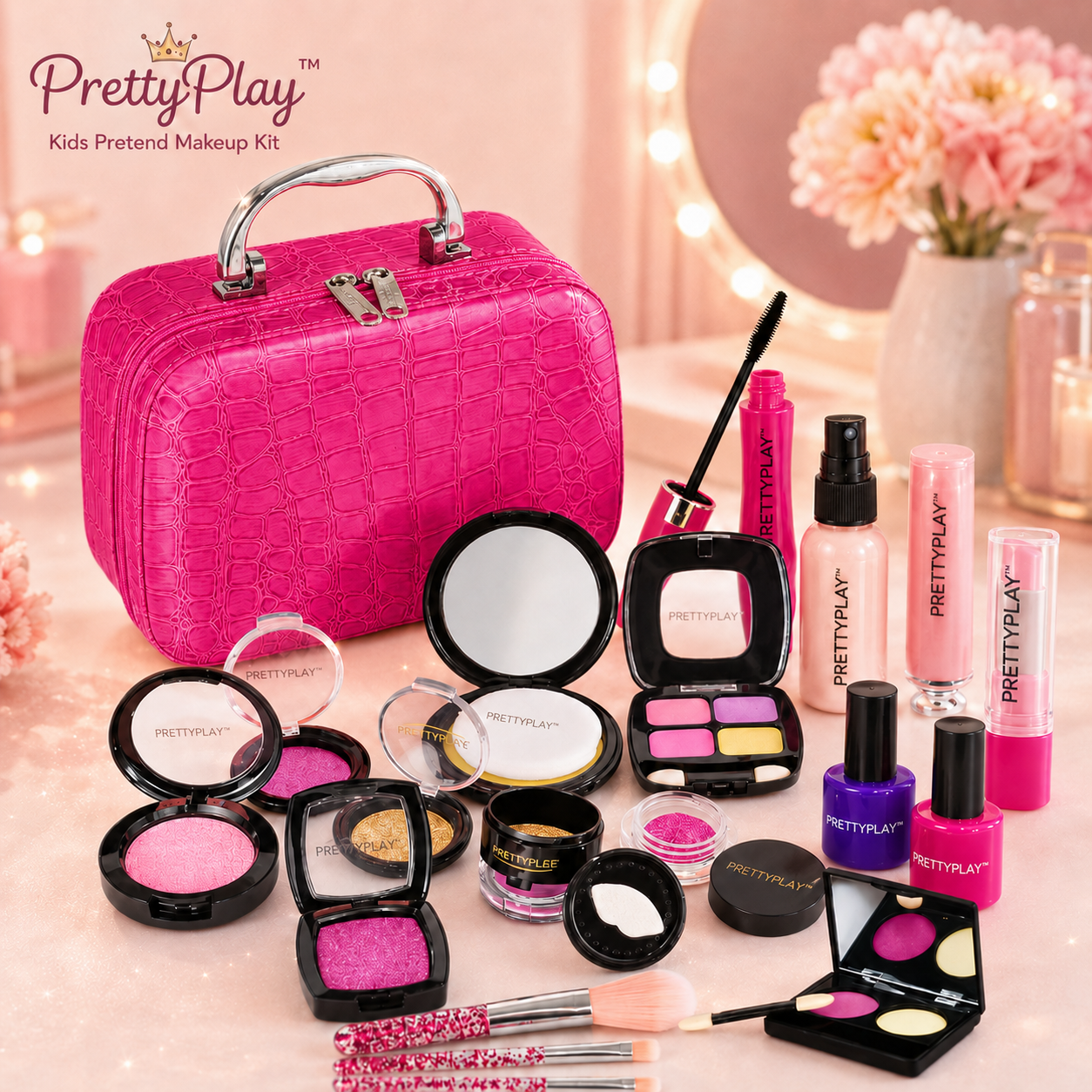 PrettyPlay™ - Kids Pretend Makeup Kit