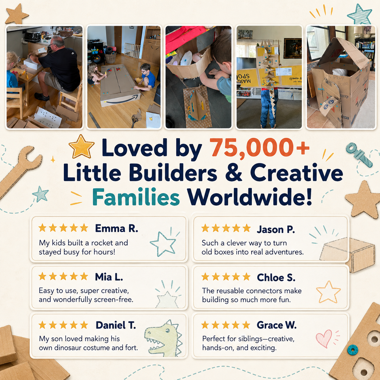 BuildBox™ - Kids Cardboard Construction Kit