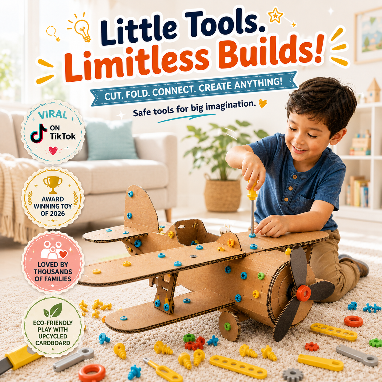 BuildBox™ - Kids Cardboard Construction Kit