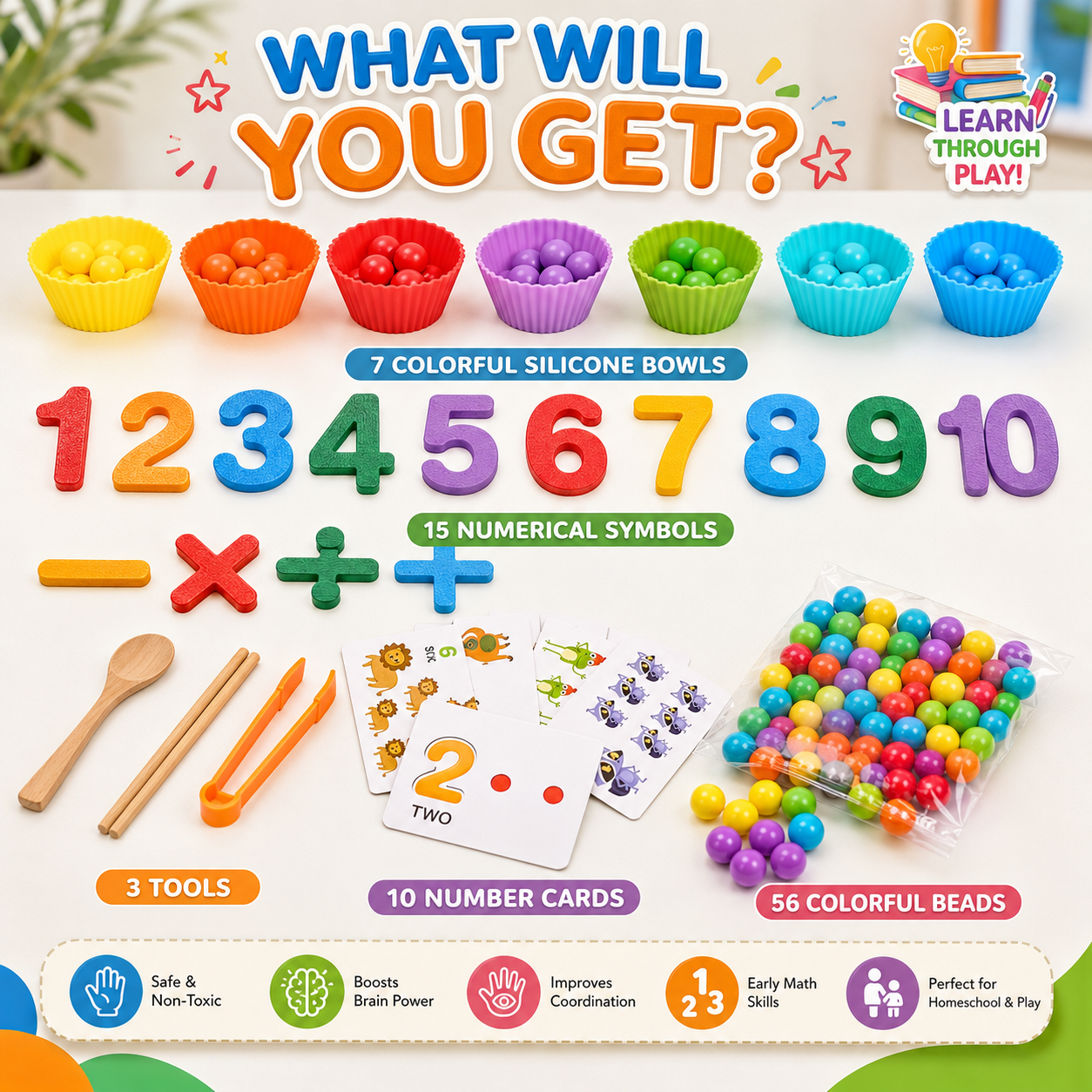 ColorPop™ - Montessori Arithmetic Math Toy Set