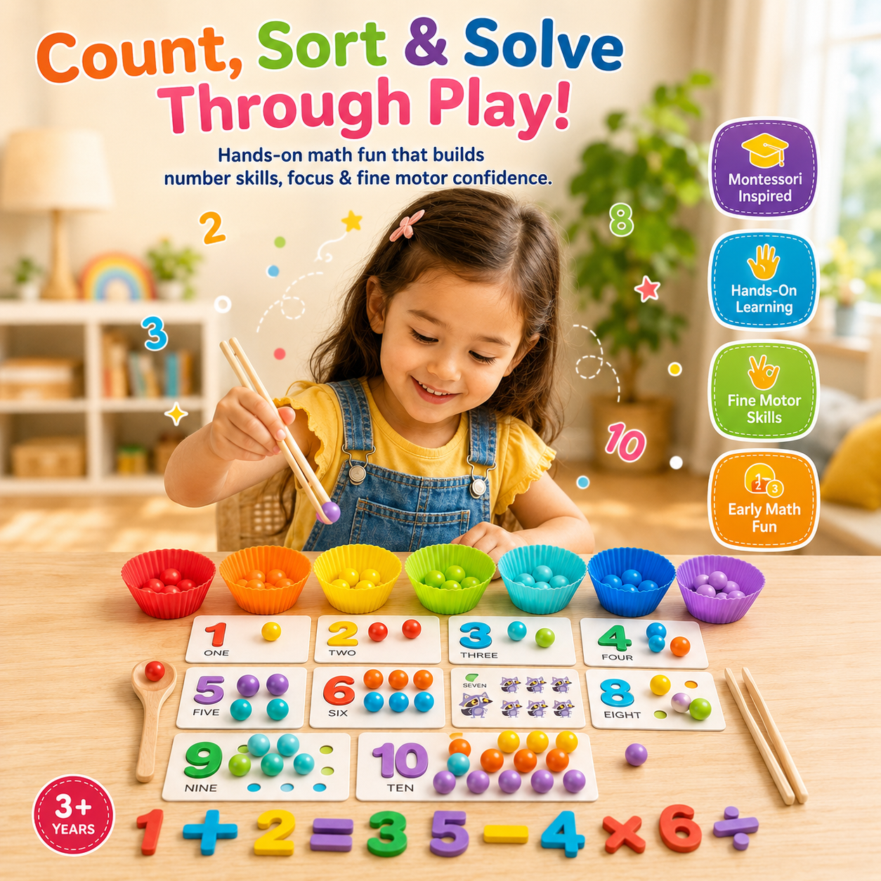 ColorPop™ - Montessori Arithmetic Math Toy Set