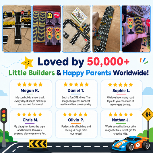 MagTrack™ - Kids Magnetic Road Set Kit