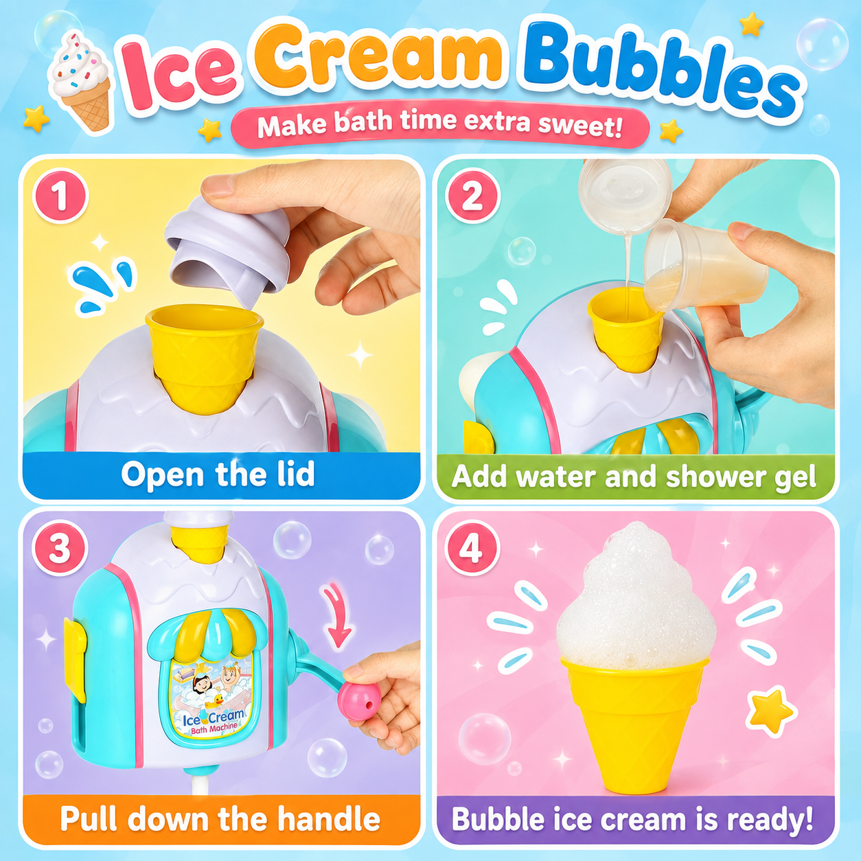 BubbleCream™ - Kids Foam Scoop machine