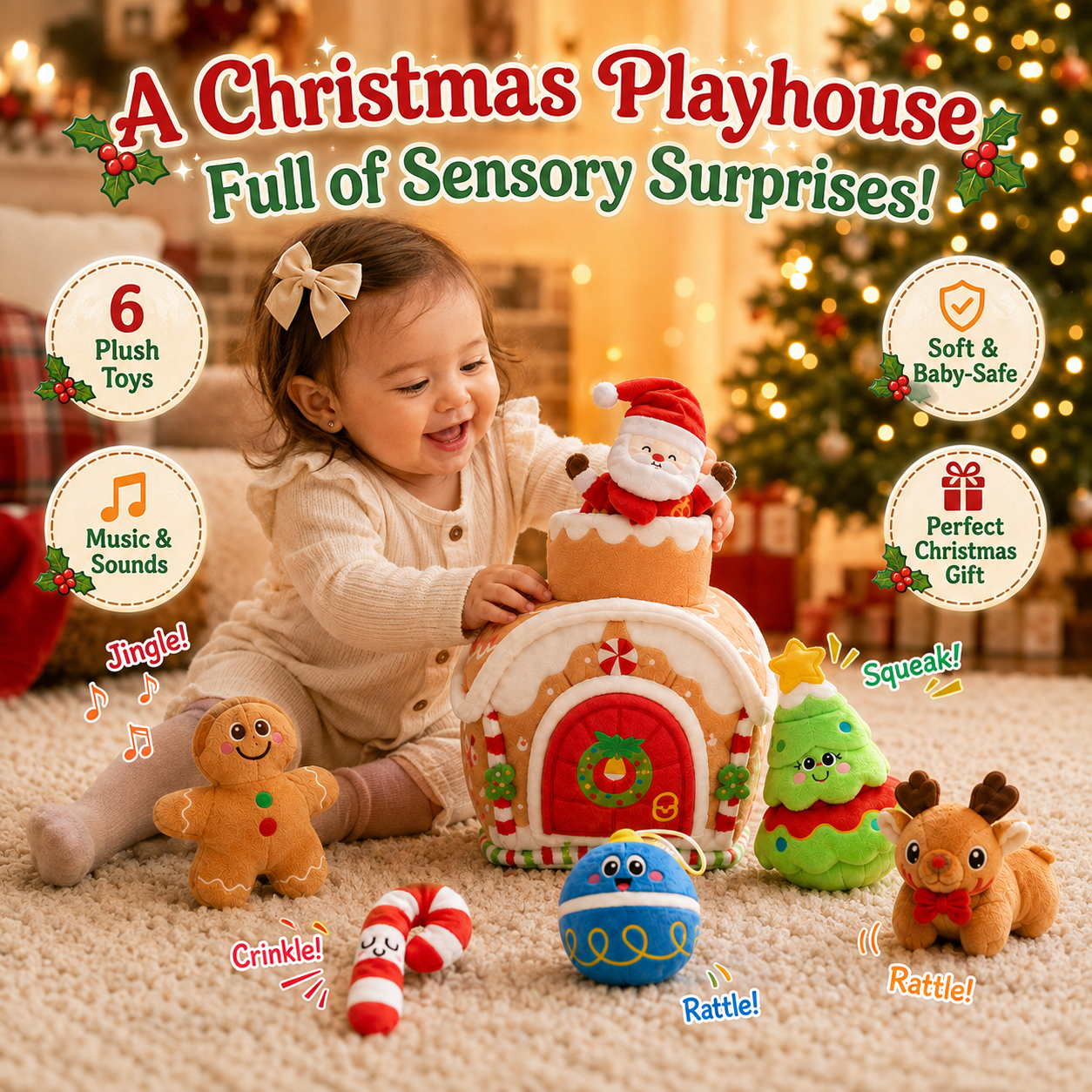 SantasNook™ - GingerBread House Plushie