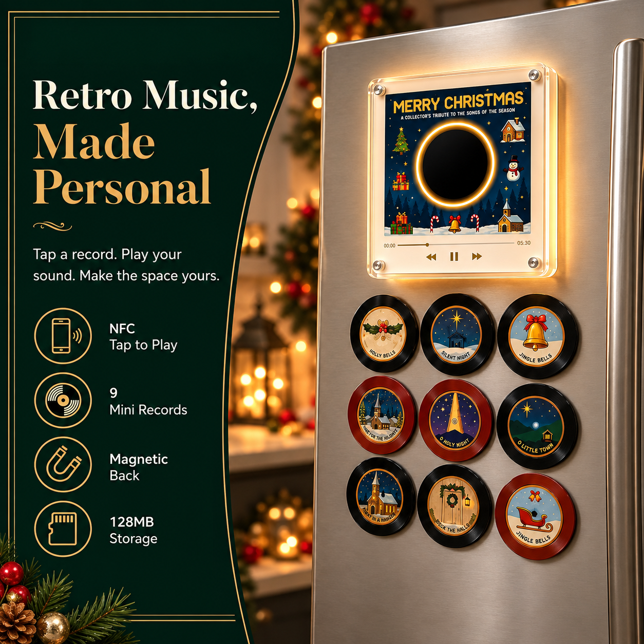 MerrySpin™️ - Christmas Magnetic Vinyl Player Set