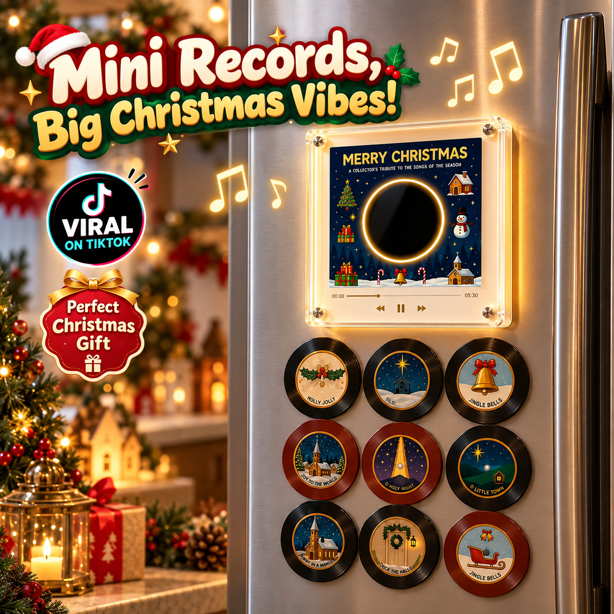 MerrySpin™️ - Christmas Magnetic Vinyl Player Set