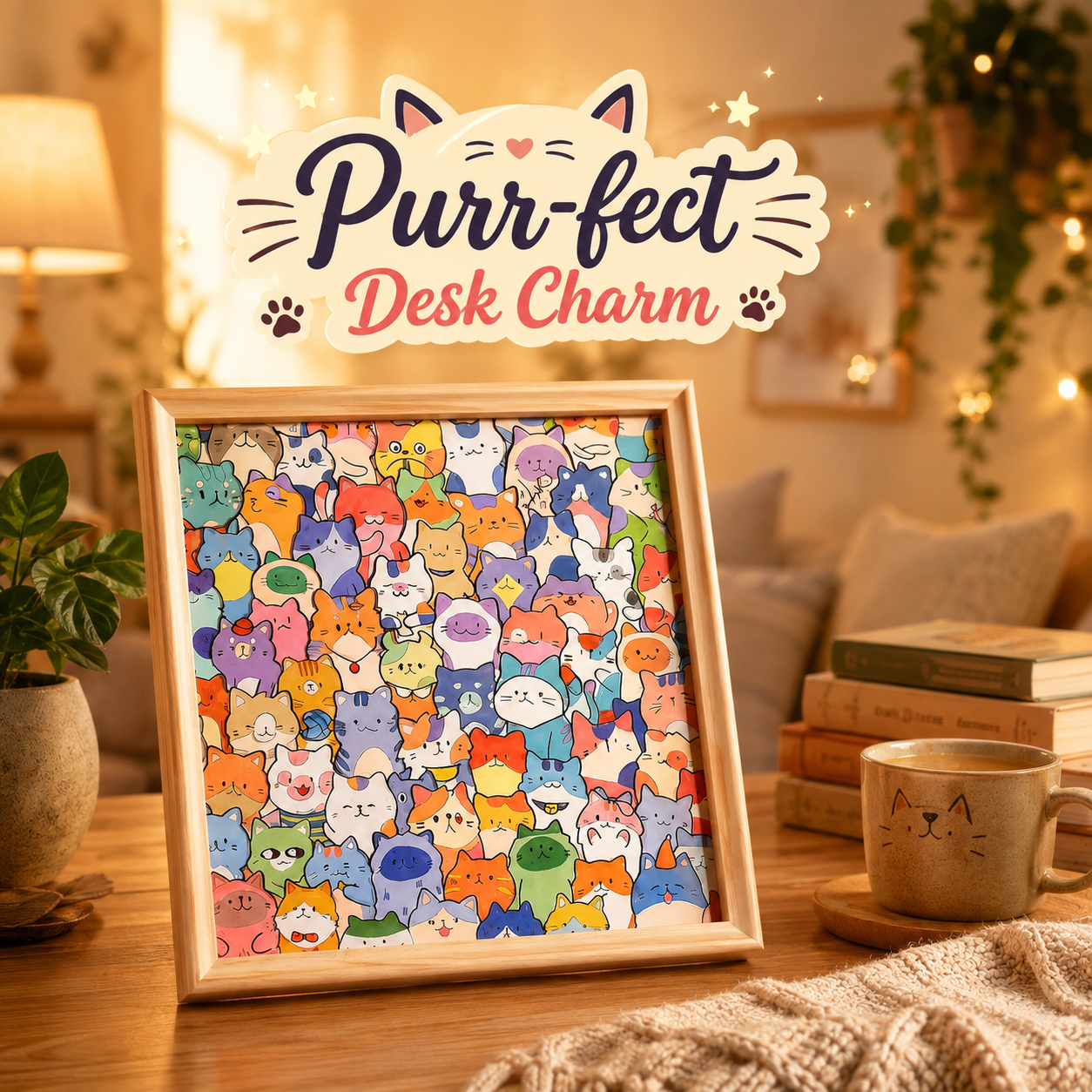 PawPaint™ - Handmade Colourful Cat Puzzle
