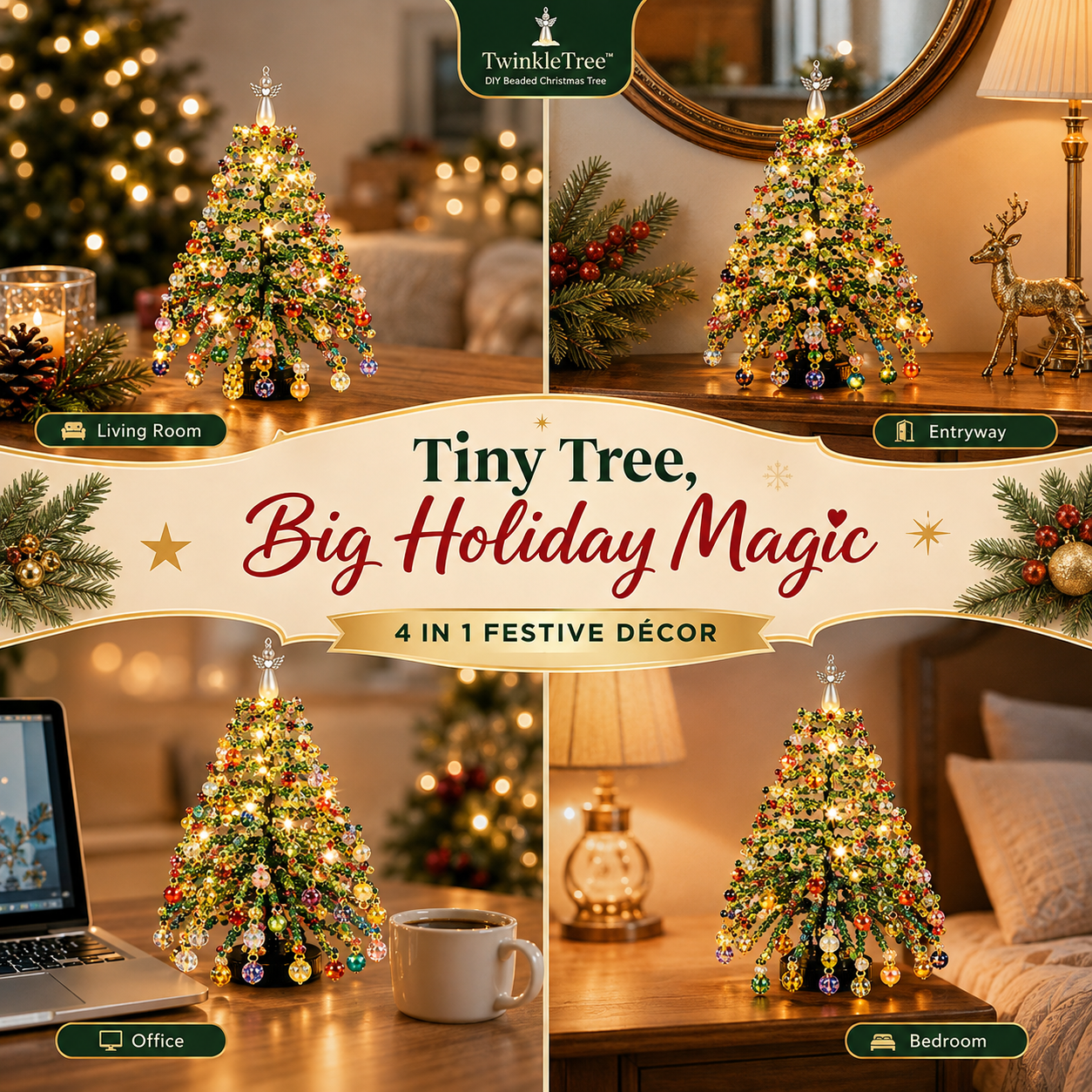 TwinkleTree™ - DIY Beaded Christmas Tree