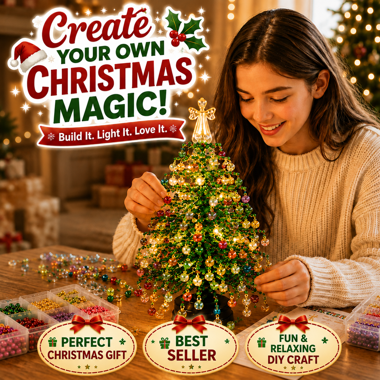 TwinkleTree™ - DIY Beaded Christmas Tree