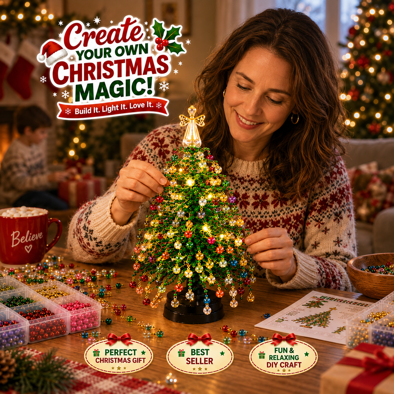 TwinkleTree™ - DIY Beaded Christmas Tree