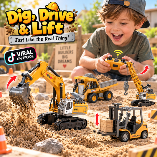 DiggaBot™ - Realistic Mini Remote Construction Vehicles