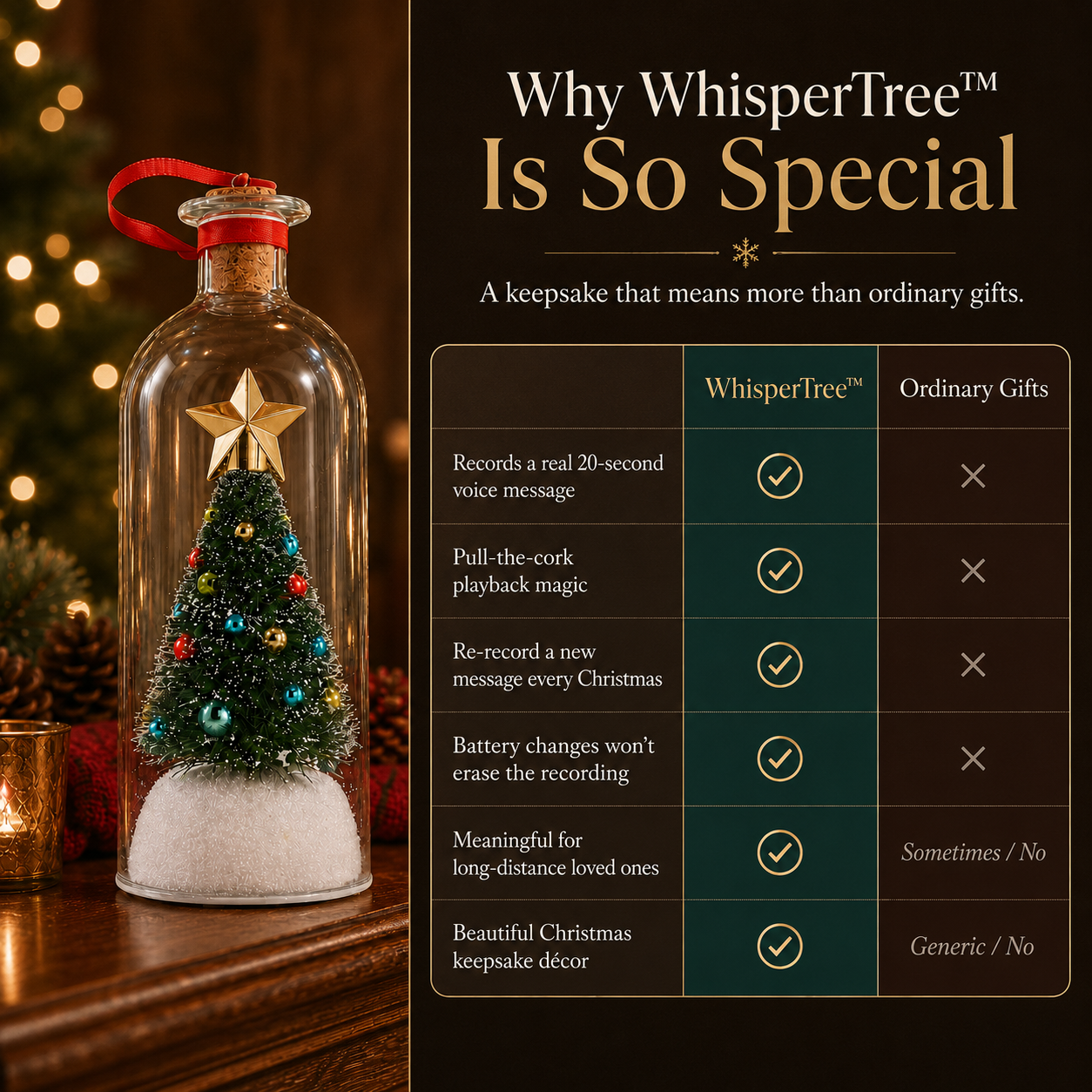 WhisperTree™ - Record a Message Christmas Tree
