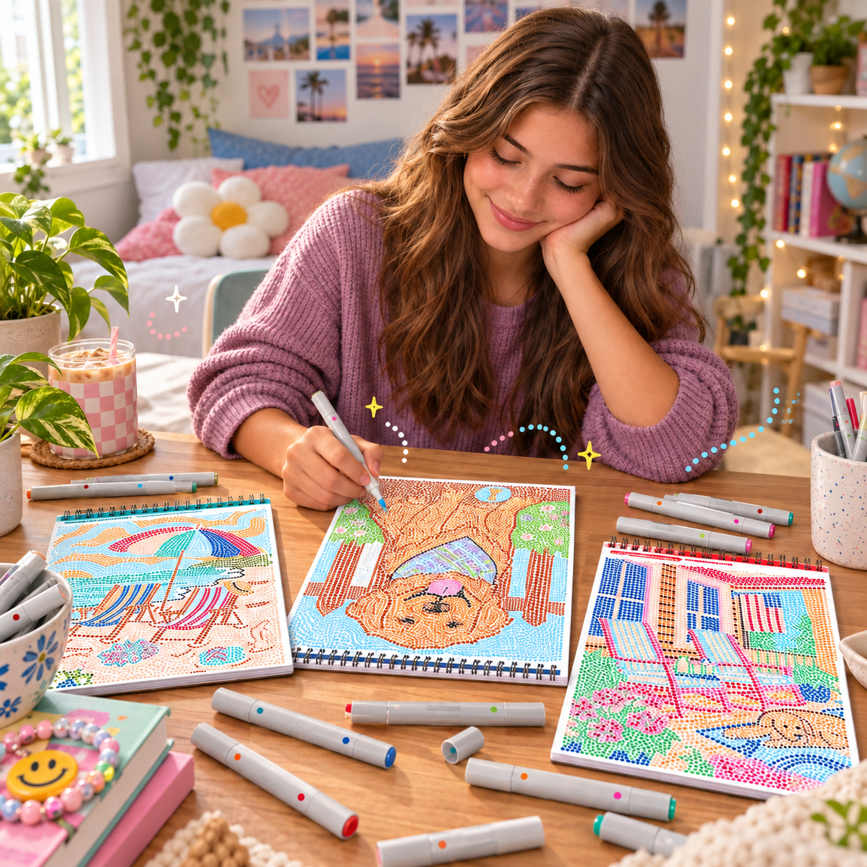 Dot-by-Letter Coloring Books