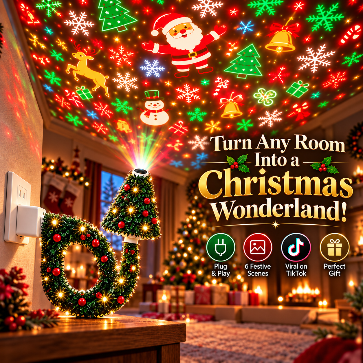 JingleBeam™ - PlugnPlay Christmas Projector Light