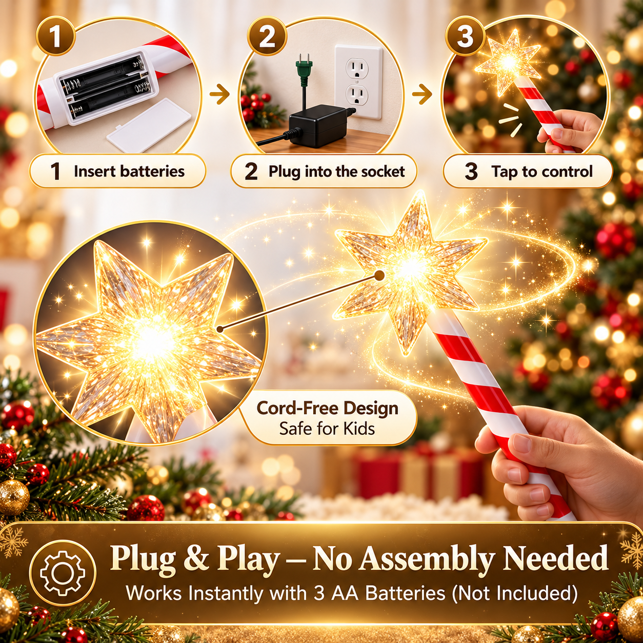 WaveWand™ - Christmas Tree Light Up Wand
