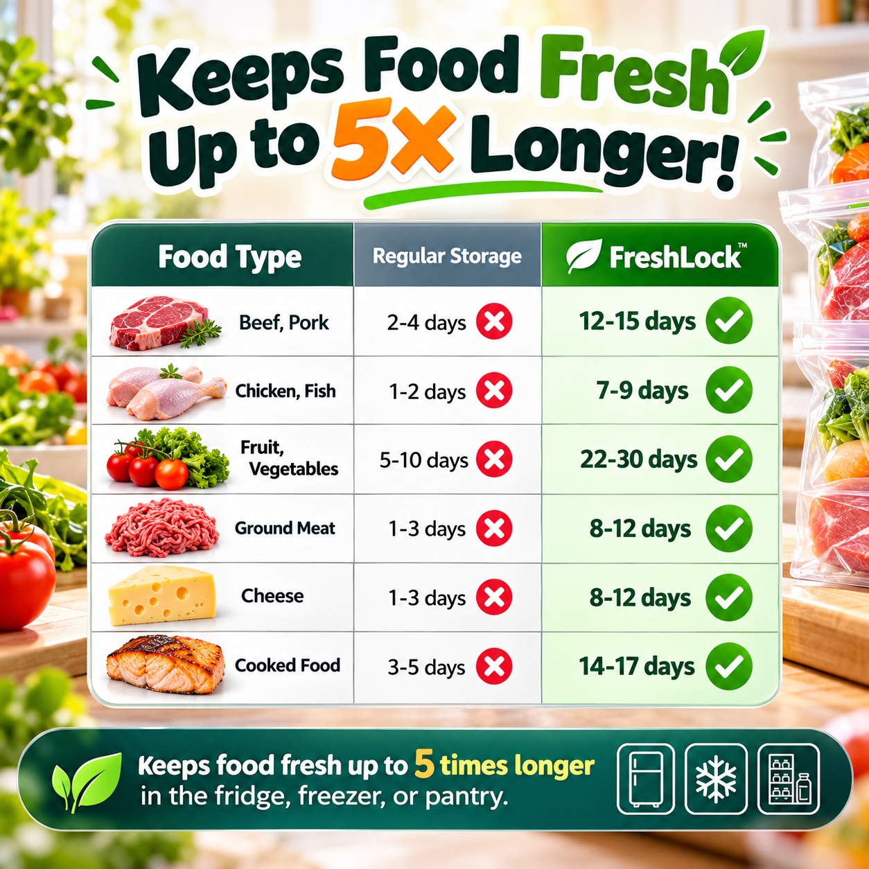 FreshLock™️ - Food Preserve Vacuum Sealer
