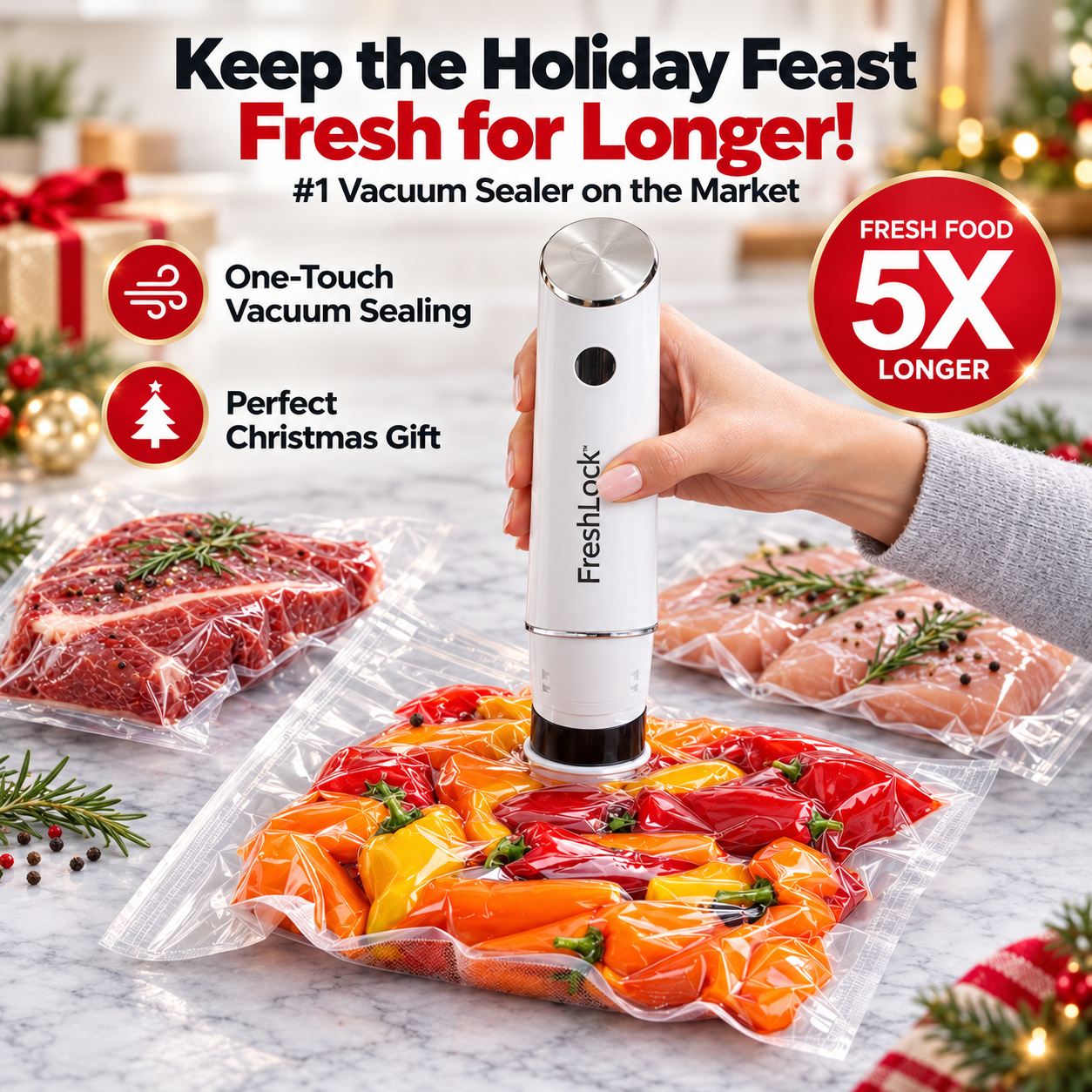 FreshLock™️ - Food Preserve Vacuum Sealer