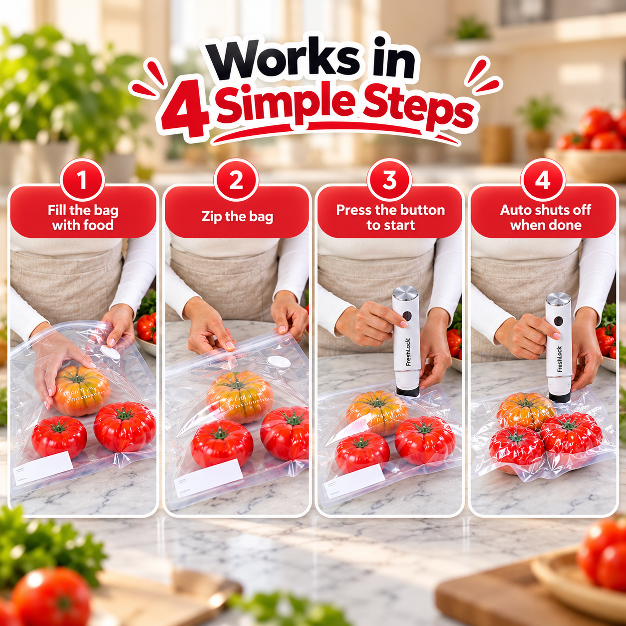 FreshLock™️ - Food Preserve Vacuum Sealer