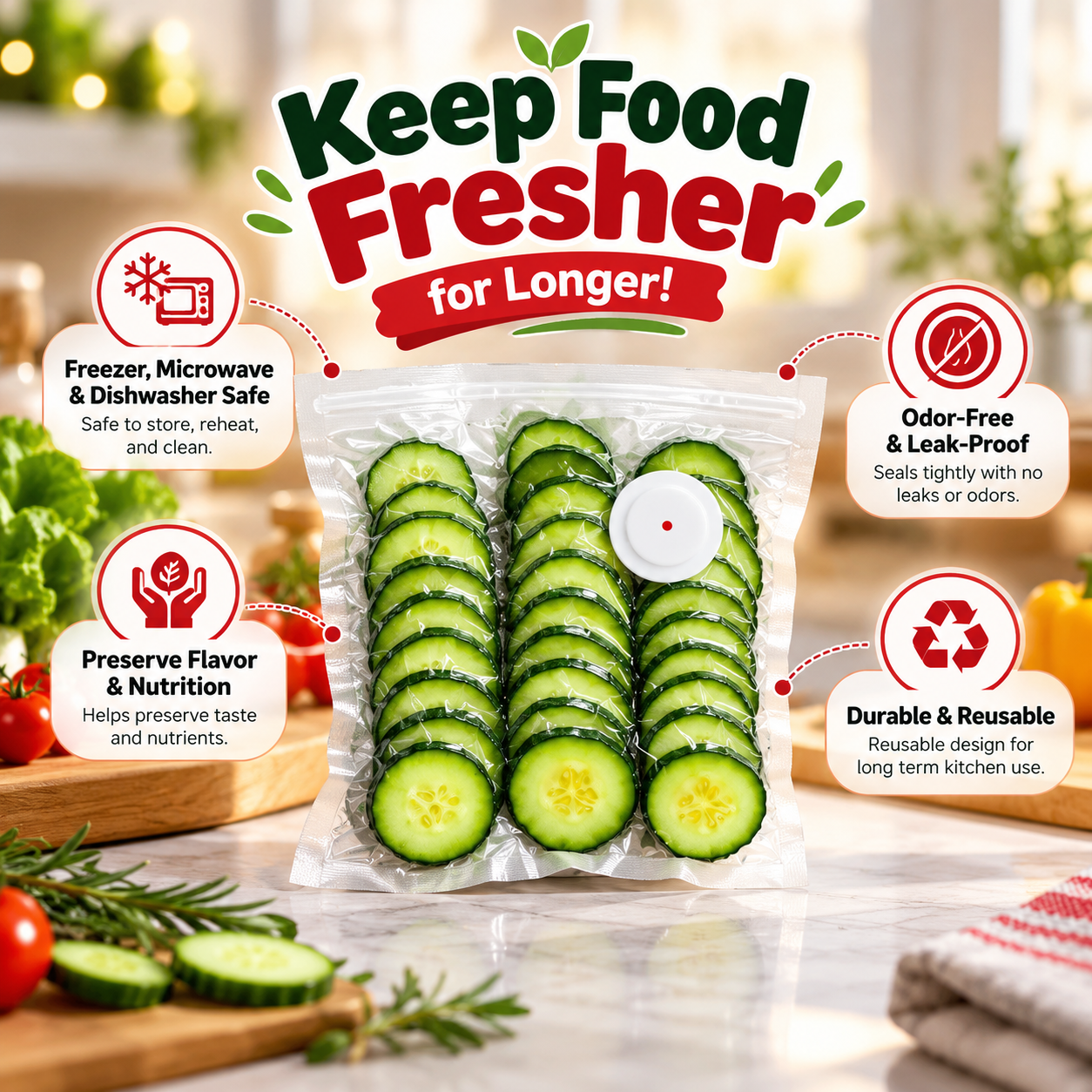 FreshLock™️ - Food Preserve Vacuum Sealer