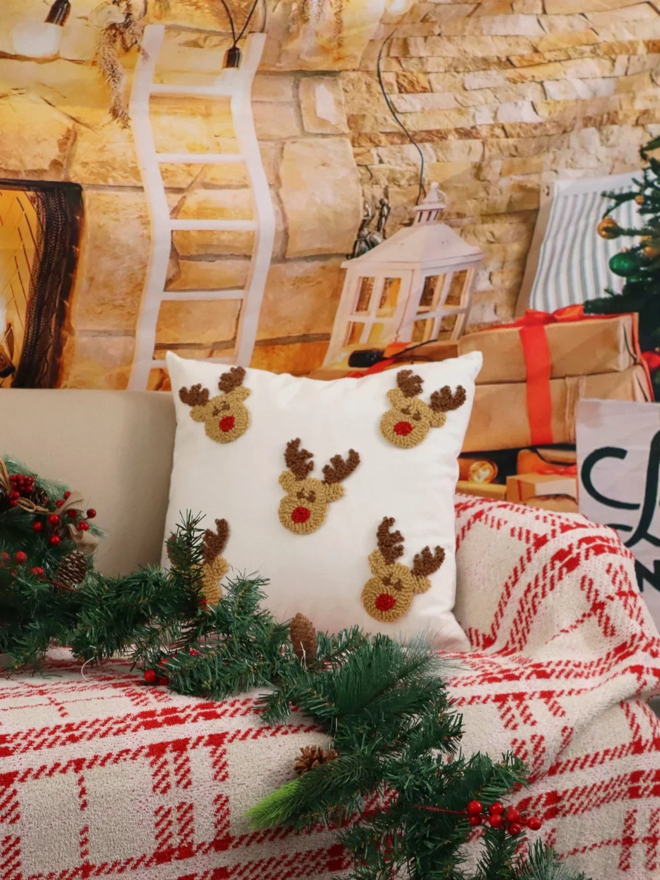 Tufted Christmas Pillow Cover