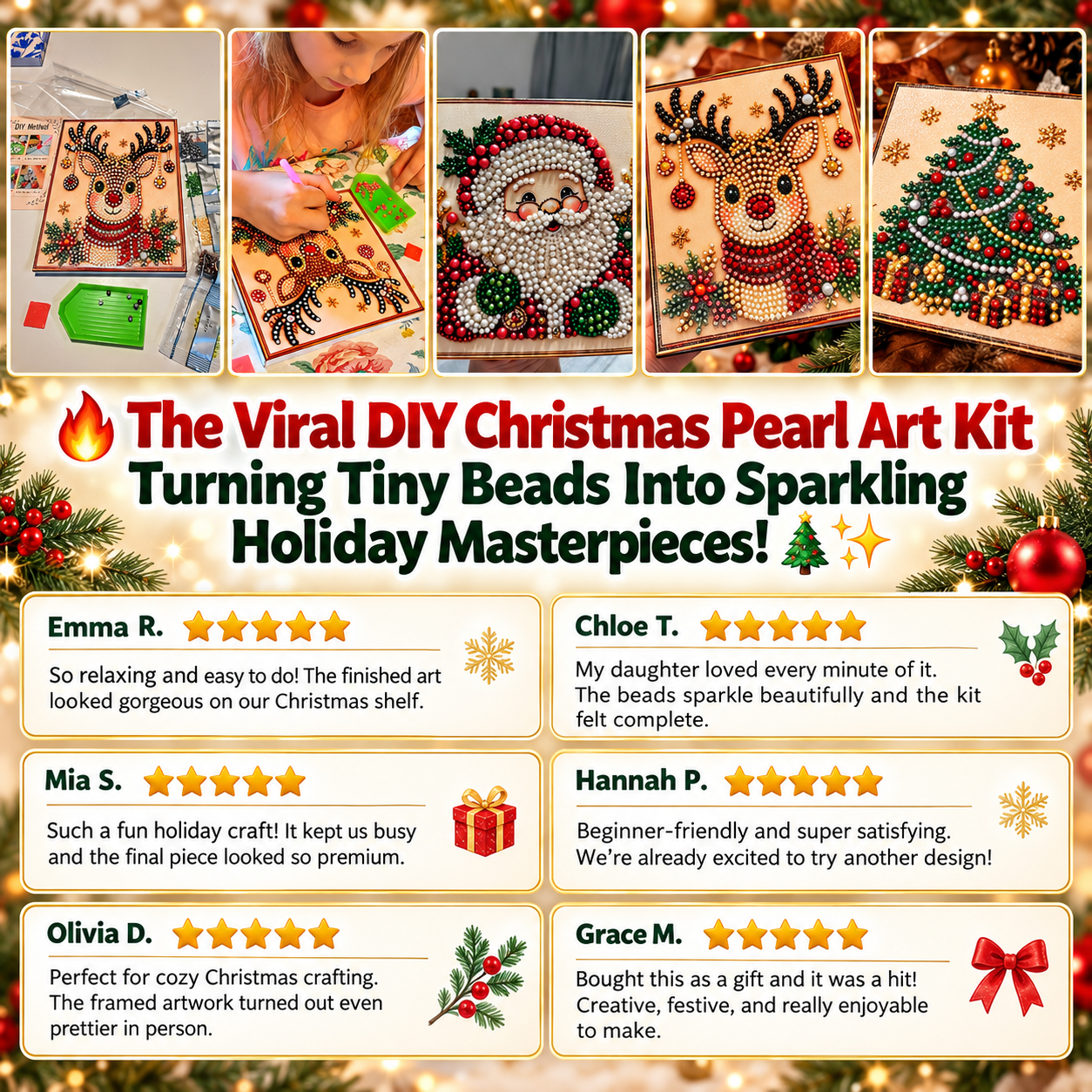 JingleBeads™ — DIY Christmas Pearl Art Kit